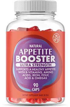 bottle of appetite booster capsules